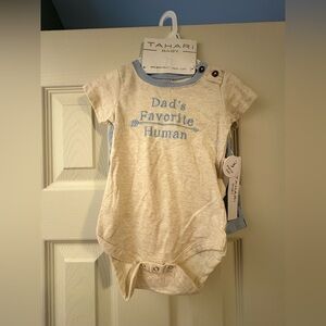 NWT Tahari Baby Cream and Blue Three Piece Set